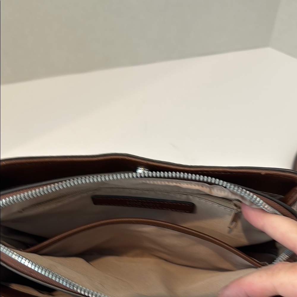 Nine West Floral Crossbody Bag - Brown and Pink - Picture 6 of 10